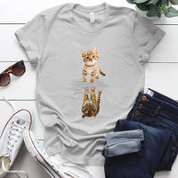 Cat&tiger Print Aesthetic Graphic T Shirts Summer Clothes Tops for Ladies Short Sleeve Around Neck Plus Size 5xl Woman Tshirts