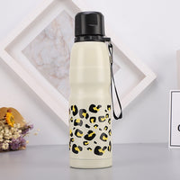 530/750Ml Thermos Mug With Straw Stainless Steel  Lid Thermal Insulation Straight Cup Thermal Water Bottle Tumbler Thermocup