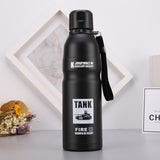 530/750Ml Thermos Mug With Straw Stainless Steel  Lid Thermal Insulation Straight Cup Thermal Water Bottle Tumbler Thermocup