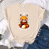 T-Shirts Cat Is Looking At The Cup Lovely Printed T Shirt For Woman Goth Korean Style Women Clothes Funny Vintage Womens Tshirt