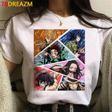 Hot Japanese Anime Demon Slayer T Shirt Men Kawaii Kimetsu No Yaiba Graphic Tees Tanjirou Kamado Unisex Tops Funny Tshirt Male