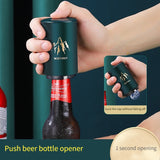 Stainless Steel Beer Bottle Opener Magnetic Automatic Press Lid Opener Creative Kitchen Tool Accessories Portable Bar Gadgets