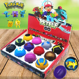 12 Pcs/Set PVC pokeball cute pokemon figures Toys for children Pikachu Japan Anime  figures Pokemon Ball pokemon go figures