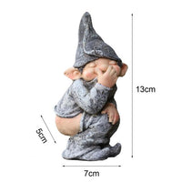 2021 New Creative Garden Gnome Statue Elf Out The Door Tree Hugger Figurine for Home Yard jardin Porch Dcor