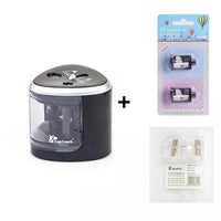 2018 New Automatic pencil sharpener Two-hole Electric Switch Pencil Sharpener stationery Home Office School Supplies