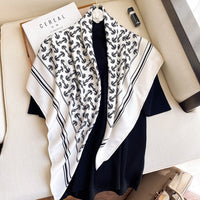 2021 Fashion Plaid Scarves Women's Folar Classic Geometric Totem Scarves 90x90cm Square Scarves Muslim Headscarves