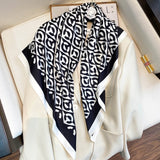 2021 Fashion Plaid Scarves Women's Folar Classic Geometric Totem Scarves 90x90cm Square Scarves Muslim Headscarves