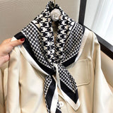 2021 Fashion Plaid Scarves Women's Folar Classic Geometric Totem Scarves 90x90cm Square Scarves Muslim Headscarves