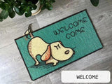 Welcome Doormat Entrance Hallway Rectangle Printed Non-Slip Floor Rugs Front Door Mat Outdoor Rugs Carpet Bedroom Kitchen