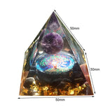 Natural Tiger Eye Orgonite Pyramid Healing Crystals Energy Reiki Chakra Multiplier Amethyst Meditation Lucky Gather Wealth Stone