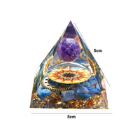 Natural Tiger Eye Orgonite Pyramid Healing Crystals Energy Reiki Chakra Multiplier Amethyst Meditation Lucky Gather Wealth Stone