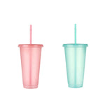 700ml Reusable Flash Powder Tumbler With Lid For women Personalized Glitter Cup With Straw DIY Water bottle Christmas Gift