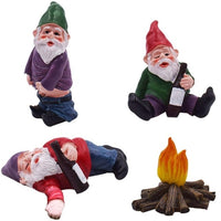 Garden Gnome Statue Resin Fishing Dwarf Elf Figurines Naughty Funny Garden Statues Lawn and Yard Art Resin Decorations Sculpture