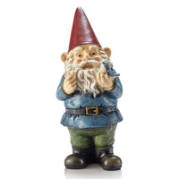 Garden Gnome Statue Resin Fishing Dwarf Elf Figurines Naughty Funny Garden Statues Lawn and Yard Art Resin Decorations Sculpture