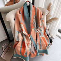 Thick Warm Winter Scarf Houndstooth Design Print Women Cashmere Pashmina Shawl Lady Wrap Scarves Knitted Female Foulard Blanket