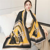 Thick Warm Winter Scarf Houndstooth Design Print Women Cashmere Pashmina Shawl Lady Wrap Scarves Knitted Female Foulard Blanket