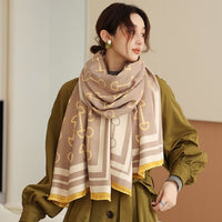 Thick Warm Winter Scarf Houndstooth Design Print Women Cashmere Pashmina Shawl Lady Wrap Scarves Knitted Female Foulard Blanket