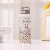 Stainless steel straw thermos cup, travel water bottle, baby thermos cup.