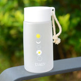 500ml Small Daisy Transparent Plastic Water Bottles BPA Free Creative Frosted Water Bottle With Portable Rope Travel Tea Cup