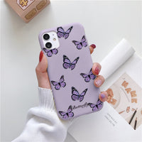 Luxury Flower Case For iPhone 12 Mini 11 13 Pro Max X XR XS Max 7 8 6 6s Plus 5 SE 2020 Soft TPU Bumper Matte Smiley Back Cover