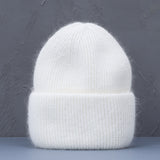 Hot Selling Winter Hat Real Rabbit Fur Winter Hats For Women Fashion Warm Beanie Hats Women Solid Adult Cover Head Cap