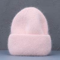 Hot Selling Winter Hat Real Rabbit Fur Winter Hats For Women Fashion Warm Beanie Hats Women Solid Adult Cover Head Cap