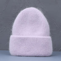 Hot Selling Winter Hat Real Rabbit Fur Winter Hats For Women Fashion Warm Beanie Hats Women Solid Adult Cover Head Cap