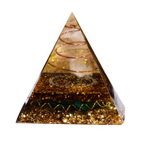 Natural Tiger Eye Orgonite Pyramid Healing Crystals Energy Reiki Chakra Multiplier Amethyst Meditation Lucky Gather Wealth Stone