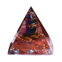 Natural Tiger Eye Orgonite Pyramid Healing Crystals Energy Reiki Chakra Multiplier Amethyst Meditation Lucky Gather Wealth Stone