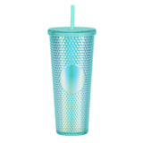 710ml Tumbler Water Cups With Straw Double Layer Plastic Durian Diamond Radiant Goddess Beer Mug Coffee Cup