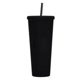 710ml Tumbler Water Cups With Straw Double Layer Plastic Durian Diamond Radiant Goddess Beer Mug Coffee Cup