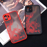 Unique Aesthetic Design Red Dragon Phone Case for iPhone 12 Mini 11 13 Pro X XS XR Max 6 7 8 Plus SE 2020 Soft Bumper Back Cover