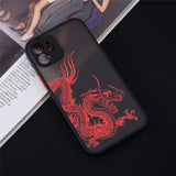 Unique Aesthetic Design Red Dragon Phone Case for iPhone 12 Mini 11 13 Pro X XS XR Max 6 7 8 Plus SE 2020 Soft Bumper Back Cover