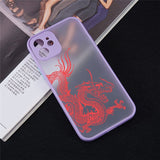 Unique Aesthetic Design Red Dragon Phone Case for iPhone 12 Mini 11 13 Pro X XS XR Max 6 7 8 Plus SE 2020 Soft Bumper Back Cover