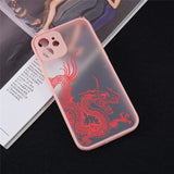 Unique Aesthetic Design Red Dragon Phone Case for iPhone 12 Mini 11 13 Pro X XS XR Max 6 7 8 Plus SE 2020 Soft Bumper Back Cover