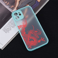 Unique Aesthetic Design Red Dragon Phone Case for iPhone 12 Mini 11 13 Pro X XS XR Max 6 7 8 Plus SE 2020 Soft Bumper Back Cover