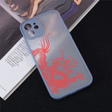 Unique Aesthetic Design Red Dragon Phone Case for iPhone 12 Mini 11 13 Pro X XS XR Max 6 7 8 Plus SE 2020 Soft Bumper Back Cover