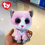 Ty Beanie Boos Big Eyes Unicorn Fox Cat Penguin Poodle Owl Plush Stuffed Animal Super Soft Bedside Toys Doll Gift For Kids 15CM