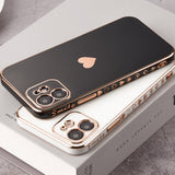 Solid Plating Lens Protection Phone Case For iPhone 12 11 Pro Max X XR XS Max 7 8 6 6s Plus SE 2020 13 Pro Max Soft Cover Case