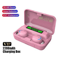 TWS Bluetooth Earphones 2200mAh Charging Box Wireless Headphone Fone 9D Stereo Sports Waterproof Earbuds Headset with Microphone