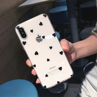 Phone Case For iPhone 13 12 11 6 6s 7 8 Plus X XR 11Pro XS Max Transparent Cute Cartoon Love Heart Soft TPU For iPhone 12 Cover