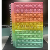 Notebook Pop It Push Bubble Fidget Toys Adult Children Anti Stress Relief  Toys Antistress Box Popit Squeeze Kids Toys Gifts