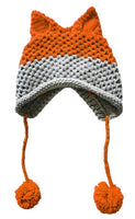 BomHCS Cute Fox Ears Beanie Winter Warm 100% Handmade Knit Hat