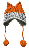 BomHCS Cute Fox Ears Beanie Winter Warm 100% Handmade Knit Hat