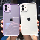 moskado Candy Color Border Shockproof Phone Case For iPhone 12 13 Mini 11 Pro Max XR X XS Max 7 8 Plus SE 2020 Clear Back Cover