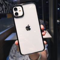 moskado Candy Color Border Shockproof Phone Case For iPhone 12 13 Mini 11 Pro Max XR X XS Max 7 8 Plus SE 2020 Clear Back Cover