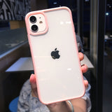 moskado Candy Color Border Shockproof Phone Case For iPhone 12 13 Mini 11 Pro Max XR X XS Max 7 8 Plus SE 2020 Clear Back Cover