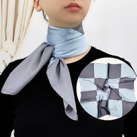 2021 Summer Luxury Brand Silk Scarf Square Women Shawls And Wraps Fashion Office Small Hair Neck Hijabs Foulard Scarves 70*70cm