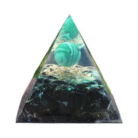 Energy Generator Orgone Pyramid Amethyst Peridot Healing Natural Crystal Reiki Chakra Generator Orgonite Pyramid Meditation Tool