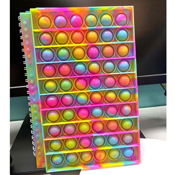 Pop Its Notebooks - 50 Page Lined School Writing Book Fidget Toy Writing Pad Sensory Notebook Kids Notebook Educational Supplies